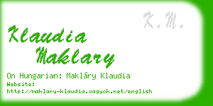 klaudia maklary business card